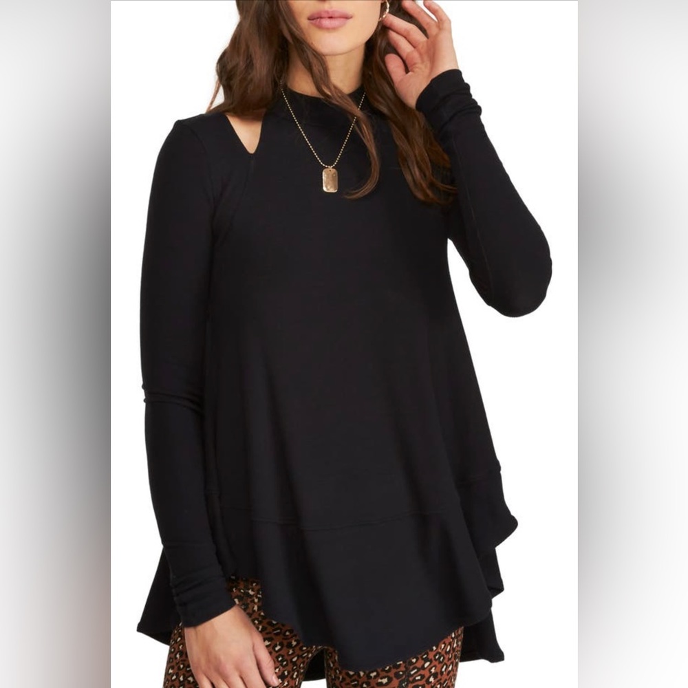 Free people downtown girl cutout tunic size S in BLUE